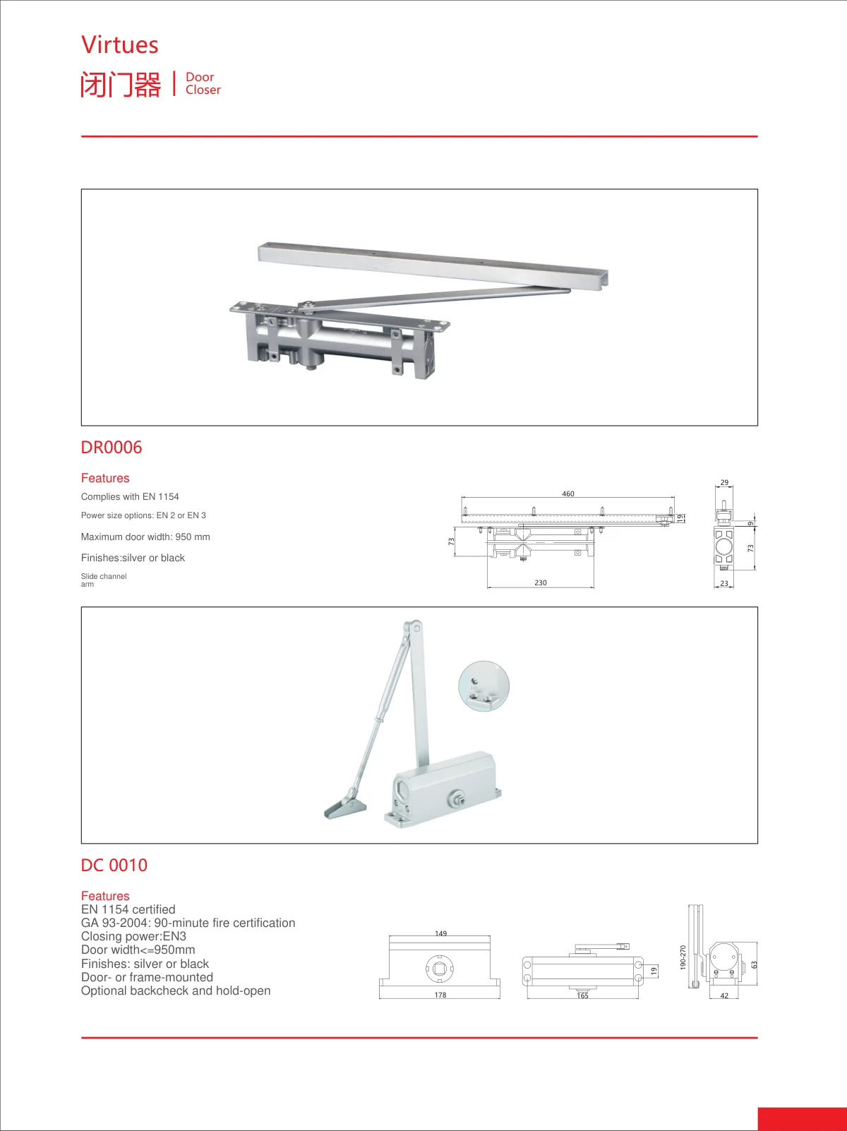 Door control · catalogue sheet 24.1